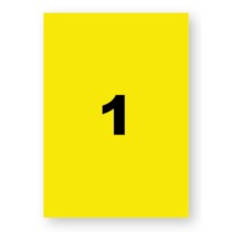 20 étiquettes adhésives A4 jaune fluo