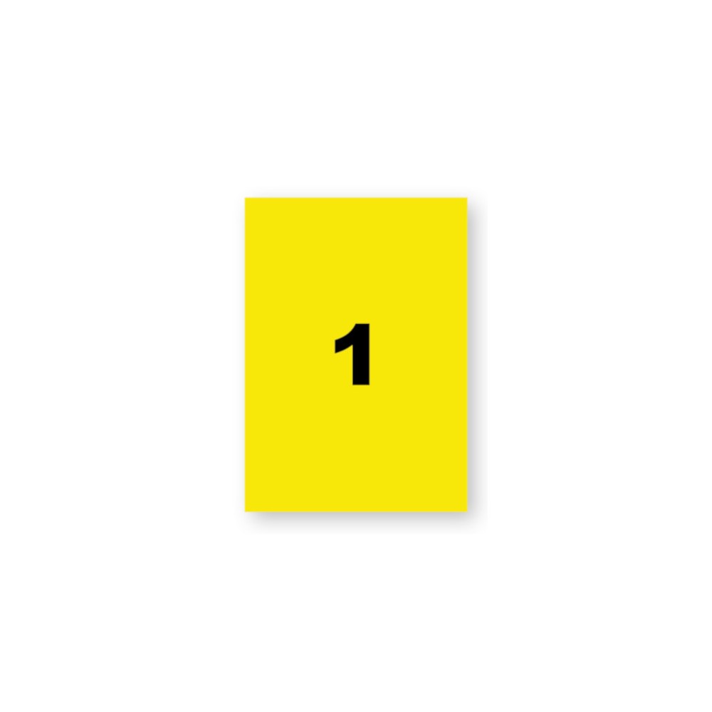 20 étiquettes adhésives A4 jaune fluo