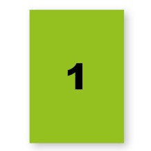 20 Etiquettes A4 vert fluo
