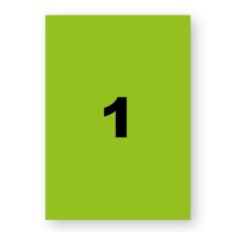 20 Etiquettes A4 vert fluo