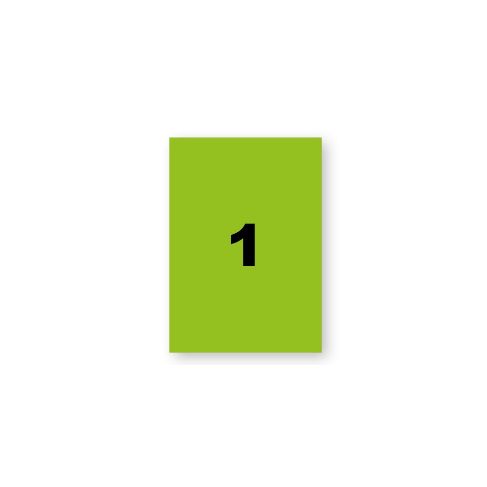 20 Etiquettes A4 vert fluo