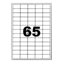 Etiquettes polyester blanc 38x21,2 mm sur A4