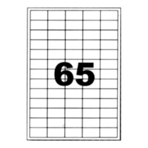 Etiquettes polyester blanc 38x21,2 mm sur A4