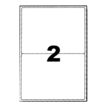 Etiquettes blanches polyester 210x148,5 sur A4