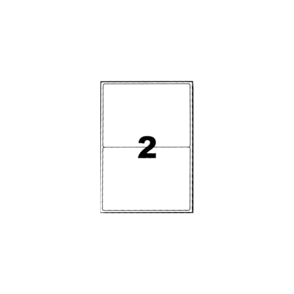 Etiquettes blanches polyester 210x148,5 sur A4