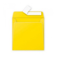Enveloppe couleur jaune soleil 165x165 mm par 50