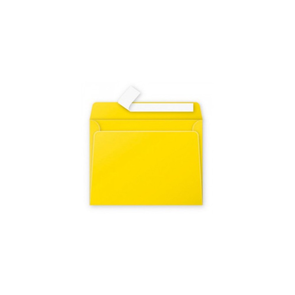 Enveloppe fantaisie jaune soleil 162x229 mm par 50