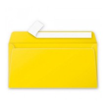 Enveloppes fantaisies jaune soleil DL 110x220 par50