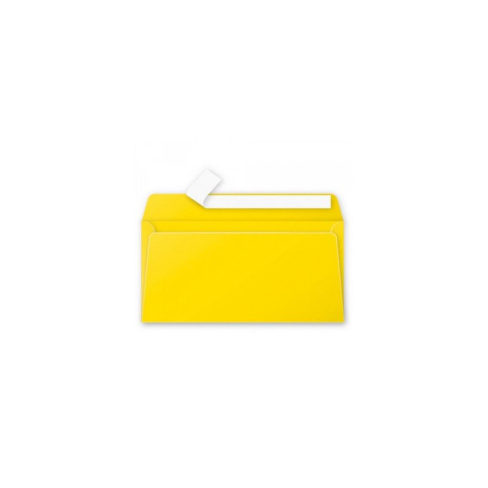 Enveloppes fantaisies jaune soleil DL 110x220 par50
