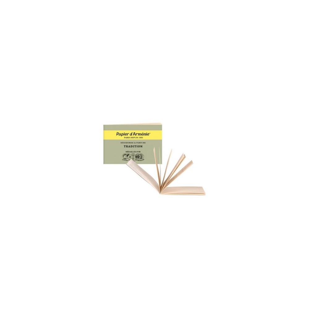 Carnet de 36 bandelettes naturelles de Papier d’Arménie Tradition