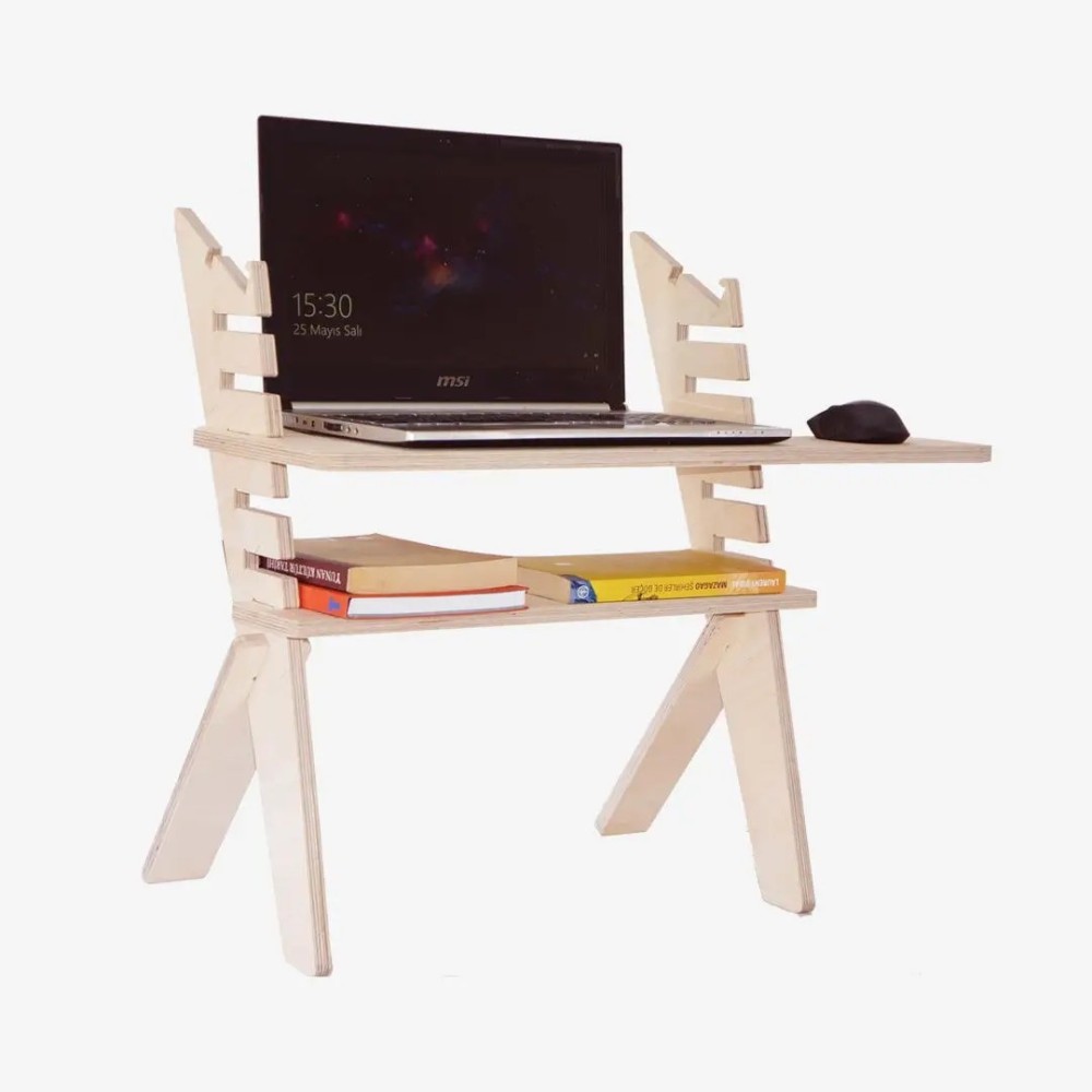 Bureau assis-debout bois