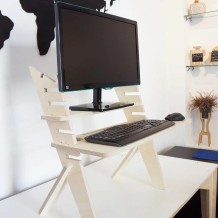 Bureau assis-debout en bois Tufetto Medi