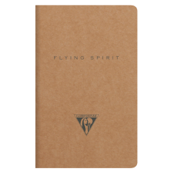 Carnet cousu 7,5 x 12cm 48 pages papier ivoire ligné 90g Flying Spirit