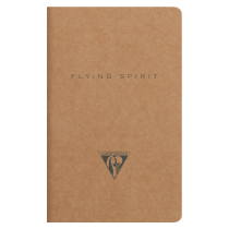 Carnet cousu 7,5 x 12cm 48 pages papier ivoire ligné 90g Flying Spirit