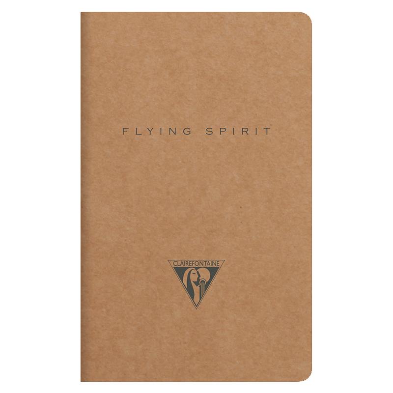 Carnet cousu 7,5 x 12cm 48 pages papier ivoire ligné 90g Flying Spirit