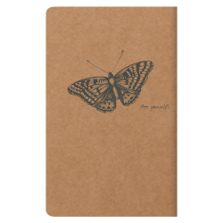 Carnet cousu 7,5 x 12cm 48 pages papier ivoire ligné 90g Flying Spirit