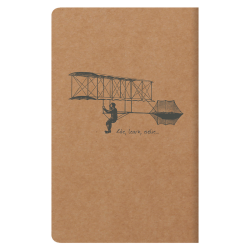 Carnet cousu 7,5 x 12cm 48 pages papier ivoire ligné 90g Flying Spirit