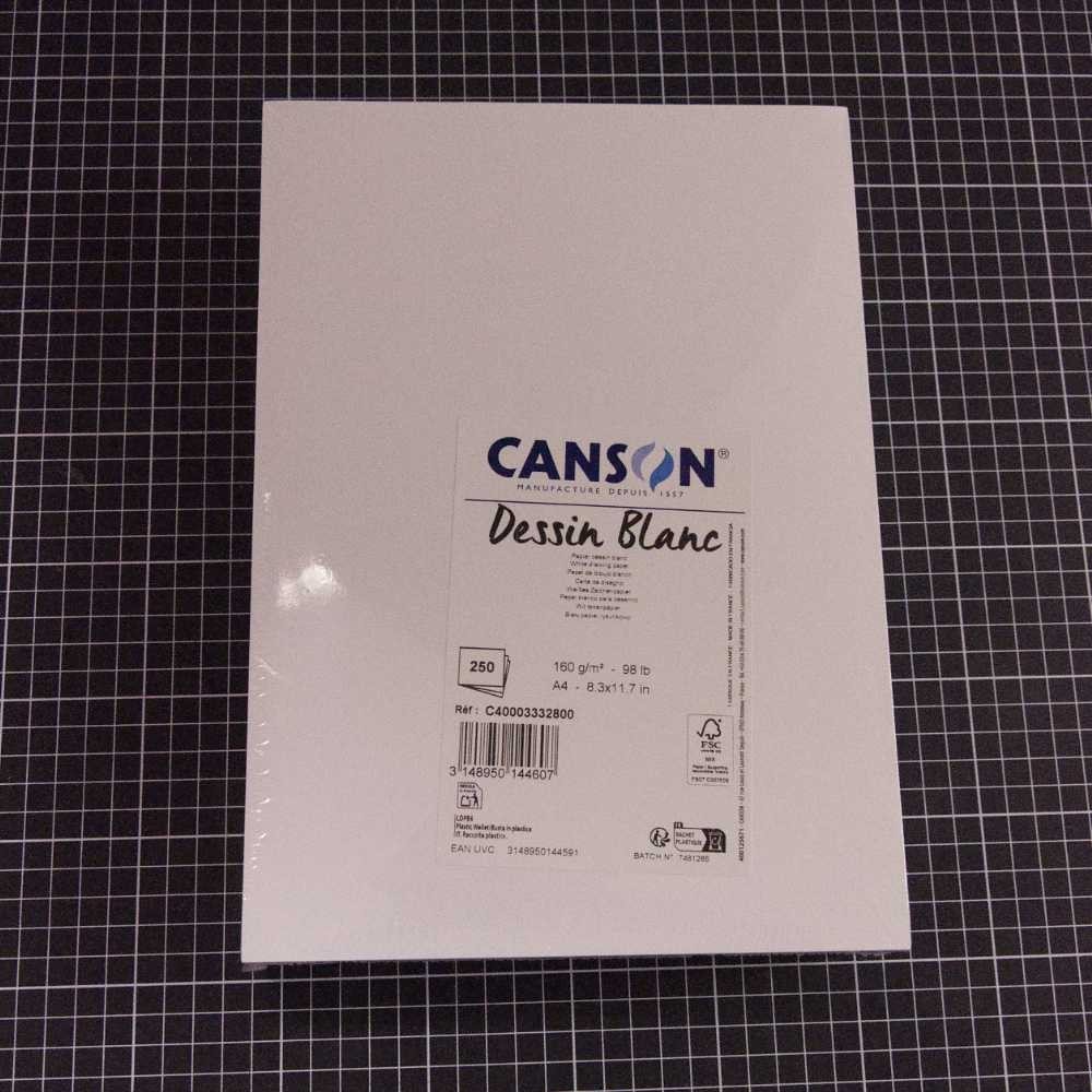 Ramette 250 feuilles papier à dessin A4 160g Canson – C400033328