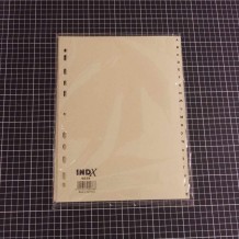 20 intercalaires alphabétiques en carte recyclée de A à Z - INDX 9038
