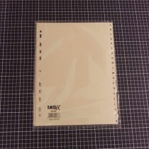 20 intercalaires alphabétiques en carte recyclée de A à Z - INDX 9038