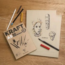 Bloc de dessin A3 kraft 120g Clairefontaine 975816C