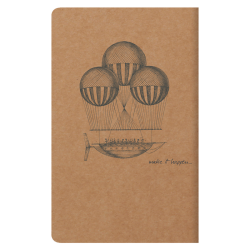 Carnet cousu 7,5 x 12cm 48 pages papier ivoire ligné 90g Flying Spirit