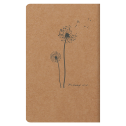 Carnet cousu 7,5 x 12cm 48 pages papier ivoire ligné 90g Flying Spirit