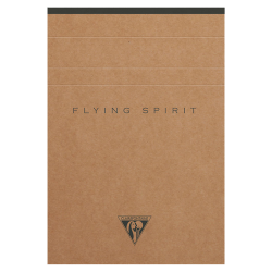 Carnet A6 Clairefontaine Flying Spirit Kraft 140 pages détachables ligné papier ivoire 90g