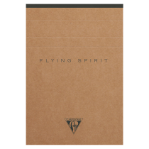 Carnet A6 Clairefontaine Flying Spirit Kraft 140 pages détachables ligné papier ivoire 90g