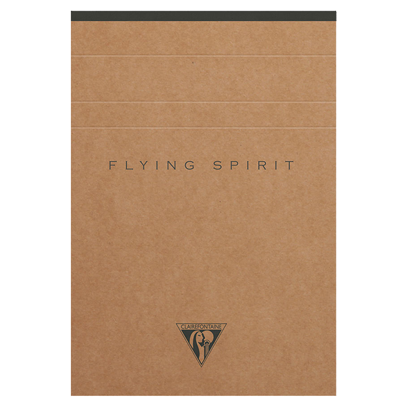 Carnet A6 Clairefontaine Flying Spirit Kraft 140 pages détachables ligné papier ivoire 90g