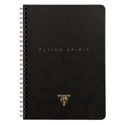 Carnet spirale A5 120 pages lignées papier ivoire Clairefontaine Flying Spirit Kraft