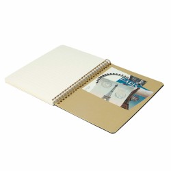 Carnet spirale A5 120 pages lignées papier ivoire Clairefontaine Flying Spirit Kraft