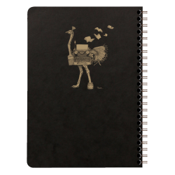Carnet spirale A5 120 pages lignées papier ivoire Clairefontaine Flying Spirit Kraft
