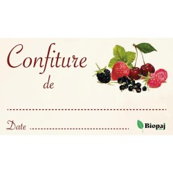 Sachet de 12 étiquettes "confitures" 45 x 80 mm