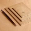 Carnet kraft cousu, papier ivoire, Clairefontaine
