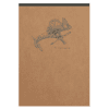 Bloc-notes en papier ivoire avec motif au dos, Caméléon