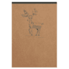 Bloc-notes en papier ivoire avec motif au dos, cerf
