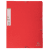 Chemise carte 100% recyclée 380g à élastiques rouge