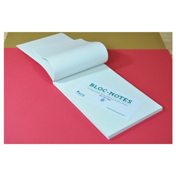 Bloc-notes collé en tête 250 pages papier uni 80g 210 x 297 mm