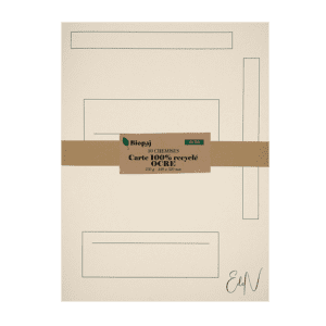 Paquet 10 chemises 240 x 320 mm carte ocre (ivoire)