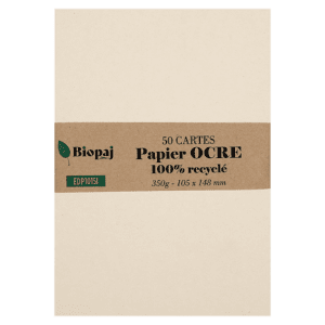 50 cartes de correspondance 105x148 ocre (ivoire)