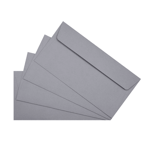 50 enveloppes grises 110 x 220 mm